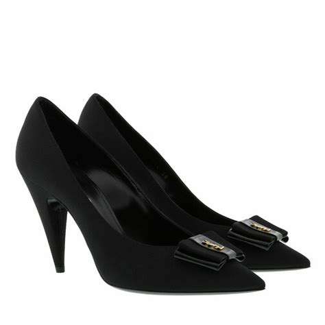 yves saint laurent bow leather pump|yves saint laurent heels.